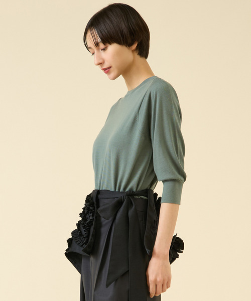 martinique(マルティニーク)の「《定番》ESSENTIALプルオーバー(アンサンブル可)(ニット/セーター・レディース・ピンク/グリーン/ブラウン/グレー・FREE)」の16枚目の写真