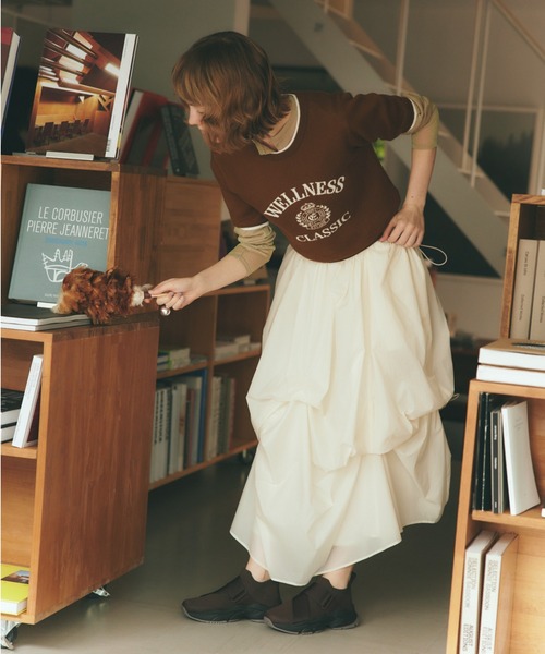 セール】【限定カラー】オーガニックコットンカレッジニットトップス