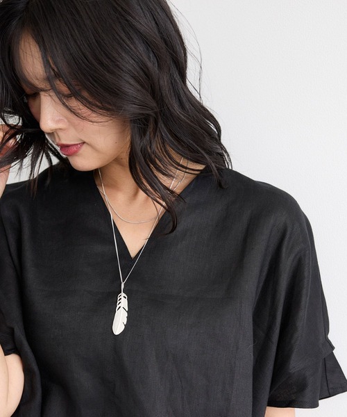 BARNYARDSTORM（バンヤードストーム）の「BARNYARDSTORM / フェザーネックレス（ネックレス・レディース・ゴールド/シルバー・FREE）」の4枚目の写真