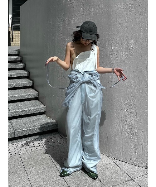ELCHELE(エルチェレ)の「EPIC RIB PAINTER OVERALLS(サロペット/オーバーオール・レディース・チャコールグレー/ホワイト・38/36)」の12枚目の写真