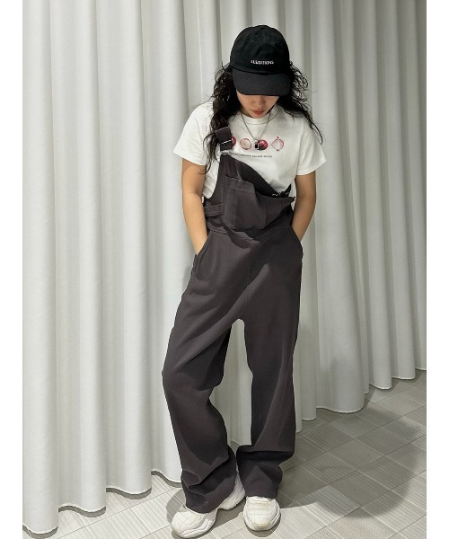 ELCHELE(エルチェレ)の「EPIC RIB PAINTER OVERALLS(サロペット/オーバーオール・レディース・チャコールグレー/ホワイト・38/36)」の6枚目の写真