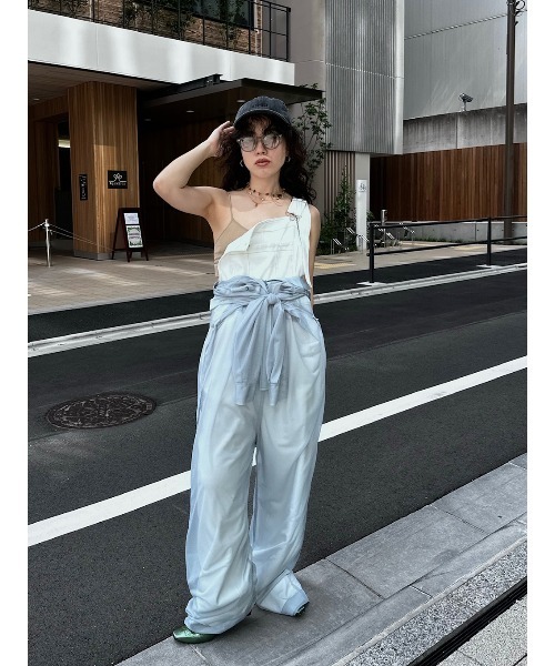 ELCHELE(エルチェレ)の「EPIC RIB PAINTER OVERALLS(サロペット/オーバーオール・レディース・チャコールグレー/ホワイト・38/36)」の10枚目の写真