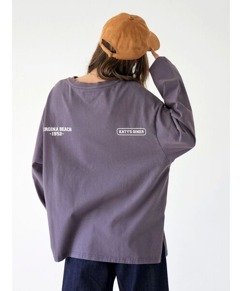 Ungrid（アングリッド）の「ロゴロングスリーブTee（Tシャツ/カットソー・レディース・オフホワイト/ターコイズブルー/ピンク/ネイビー・FREE）」の15枚目の写真