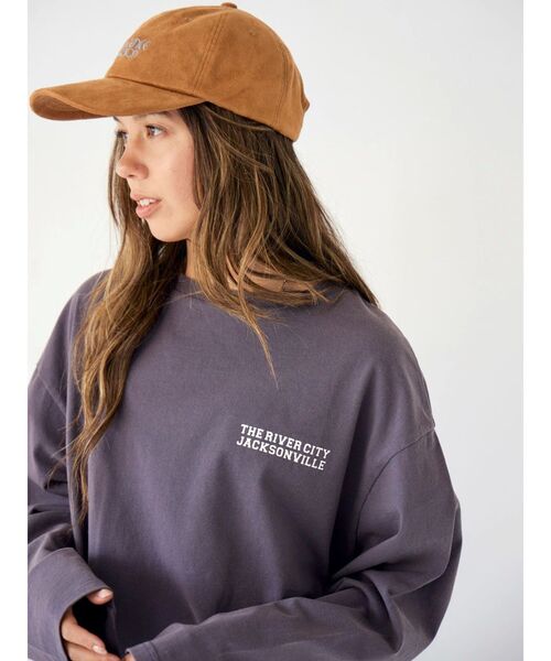 Ungrid（アングリッド）の「ロゴロングスリーブTee（Tシャツ/カットソー・レディース・オフホワイト/ターコイズブルー/ピンク/ネイビー・FREE）」の16枚目の写真