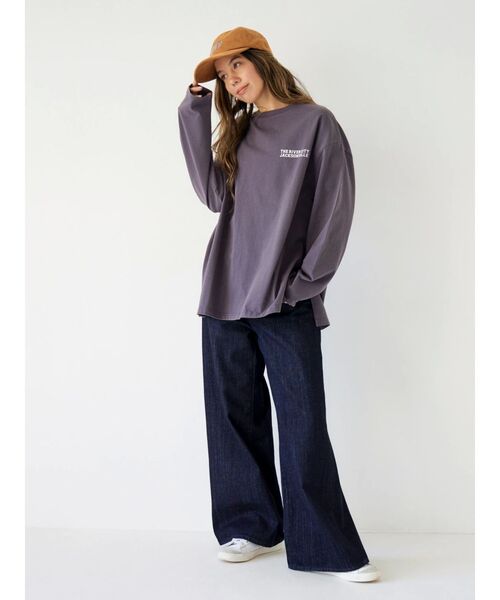 Ungrid（アングリッド）の「ロゴロングスリーブTee（Tシャツ/カットソー・レディース・オフホワイト/ターコイズブルー/ピンク/ネイビー・FREE）」の18枚目の写真