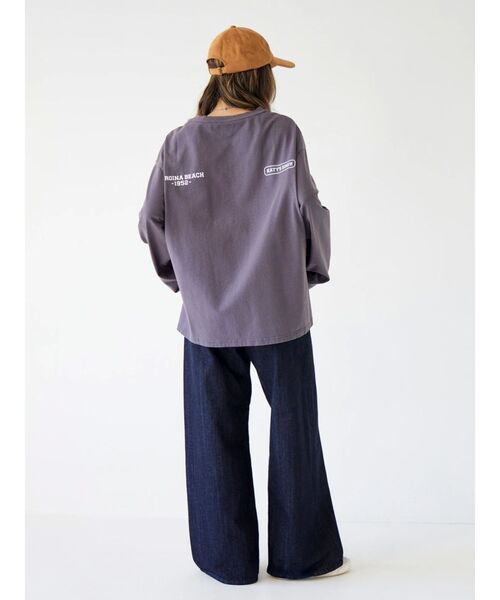 Ungrid（アングリッド）の「ロゴロングスリーブTee（Tシャツ/カットソー・レディース・オフホワイト/ターコイズブルー/ピンク/ネイビー・FREE）」の19枚目の写真