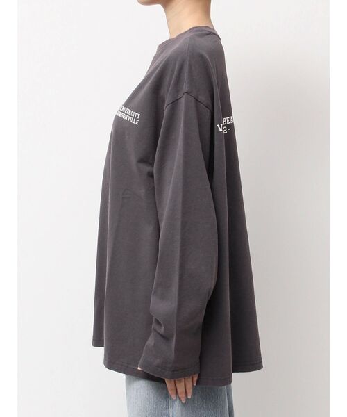 Ungrid（アングリッド）の「ロゴロングスリーブTee（Tシャツ/カットソー・レディース・オフホワイト/ターコイズブルー/ピンク/ネイビー・FREE）」の9枚目の写真