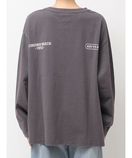 Ungrid（アングリッド）の「ロゴロングスリーブTee（Tシャツ/カットソー・レディース・オフホワイト/ターコイズブルー/ピンク/ネイビー・FREE）」の10枚目の写真