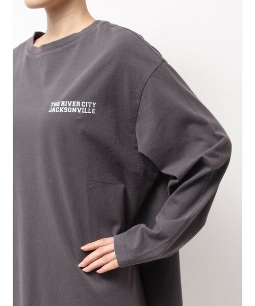 Ungrid（アングリッド）の「ロゴロングスリーブTee（Tシャツ/カットソー・レディース・オフホワイト/ターコイズブルー/ピンク/ネイビー・FREE）」の12枚目の写真