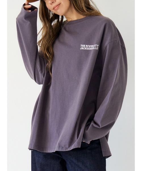 Ungrid（アングリッド）の「ロゴロングスリーブTee（Tシャツ/カットソー・レディース・オフホワイト/ターコイズブルー/ピンク/ネイビー・FREE）」の21枚目の写真