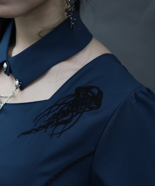 専用です！lautashi クラゲブラウス axes femme POETIQUE ブラウス シャツ クラゲ刺繍チョーカー襟ブラウス