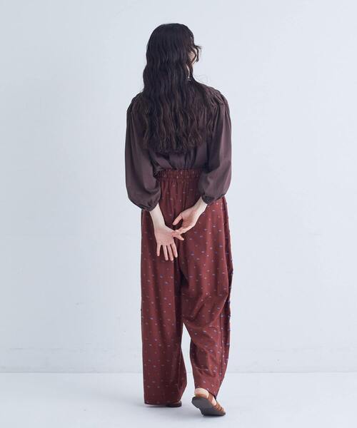 conges payes ADIEU TRISTESSE（コンジェ ペイエ アデュートリステス）の「フラワーカットジャカードパンツ（その他パンツ・レディース・グレー系その他/ブラウン系その他・38）」の22枚目の写真