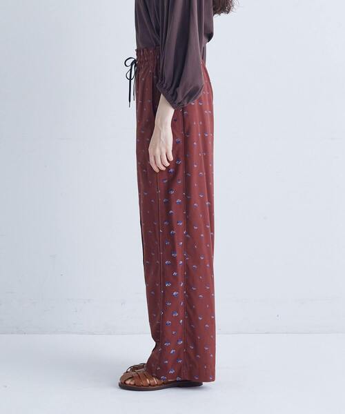 conges payes ADIEU TRISTESSE（コンジェ ペイエ アデュートリステス）の「フラワーカットジャカードパンツ（その他パンツ・レディース・グレー系その他/ブラウン系その他・38）」の20枚目の写真