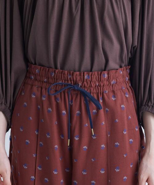 conges payes ADIEU TRISTESSE（コンジェ ペイエ アデュートリステス）の「フラワーカットジャカードパンツ（その他パンツ・レディース・グレー系その他/ブラウン系その他・38）」の18枚目の写真