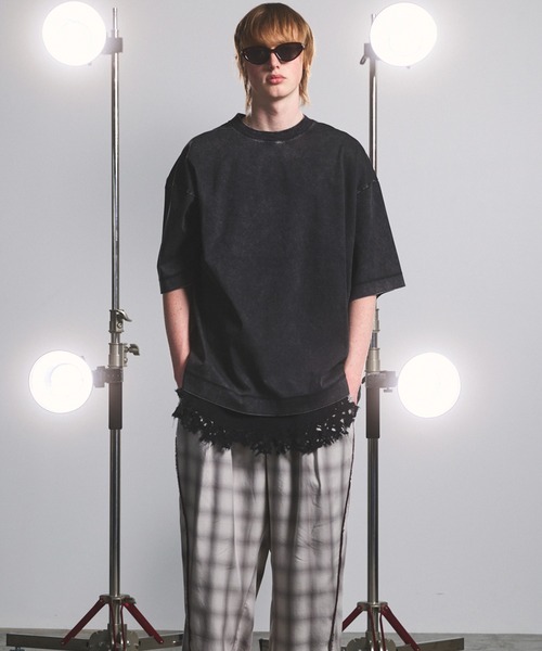 MAISON SPECIAL(メゾンスペシャル)の「《UNISEX》Extremely Cool Fade Smooth Prime-Over Crew Neck T-Shirt/超冷感フェードスムースプライムオーバークルーネックTシャツ【MAISON SPECIAL/メゾンスペシャル】(Tシャツ/カットソー・メンズ・チャコールグレー/グレー・2/1/0)」の10枚目の写真