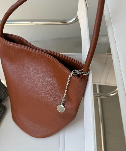 SANSeLF（サンセルフ）の「【SANSeLF】 バケツフォルムハンドバッグ ワンショルダー仕様  ミニマルユース saa25a041（ショルダーバッグ・レディース・ホワイト/ブラック/ライトブラウン・FREE）」の12枚目の写真