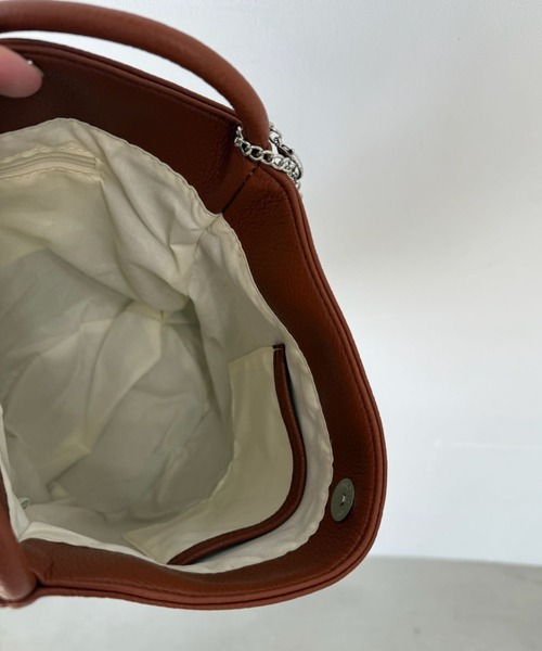 SANSeLF（サンセルフ）の「【SANSeLF】 バケツフォルムハンドバッグ ワンショルダー仕様  ミニマルユース saa25a041（ショルダーバッグ・レディース・ホワイト/ブラック/ライトブラウン・FREE）」の16枚目の写真