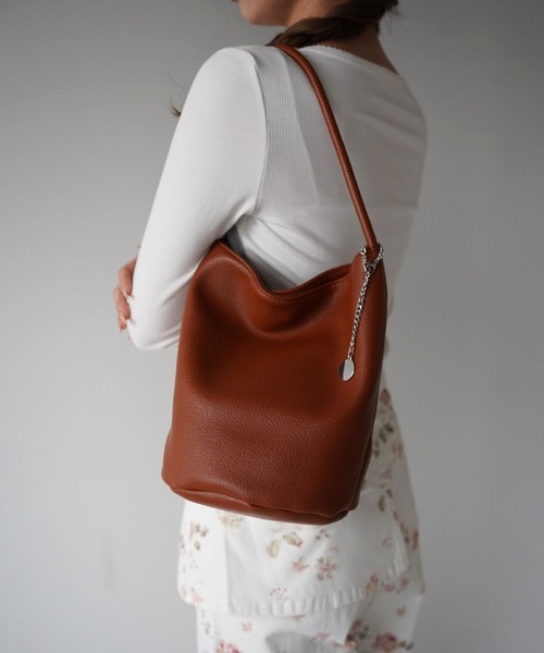 SANSeLF(サンセルフ)の「【SANSeLF】バケツフォルムワンショルダーハンドバッグ saa25a041(ショルダーバッグ・レディース・ホワイト/ブラック/ライトブラウン・FREE)」の7枚目の写真