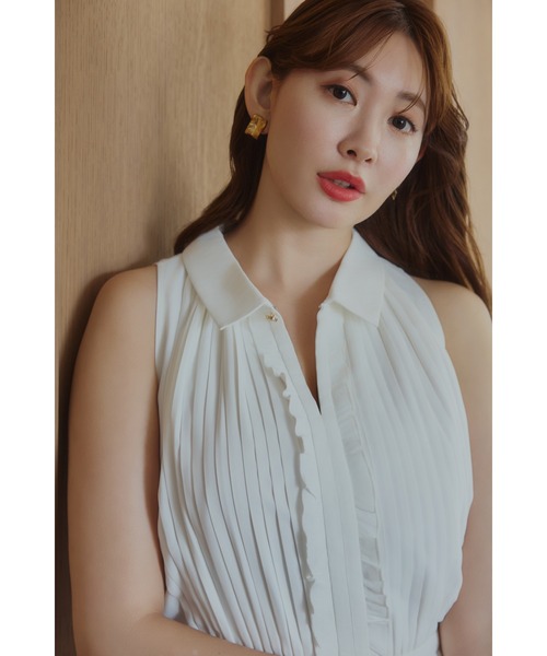 Manon Pleated Peplum Top（シャツ/ブラウス）｜Her lip to（ハー