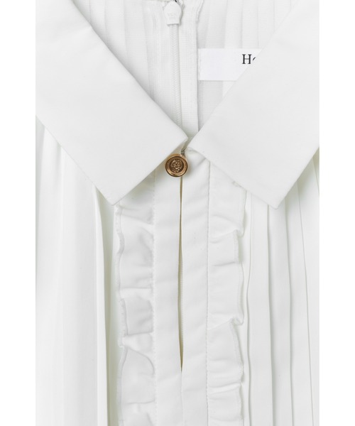 Her lip to(ハーリップトゥー)の「Manon Pleated Peplum Top(シャツ/ブラウス・レディース・ホワイト/ブラック・S/M)」の13枚目の写真
