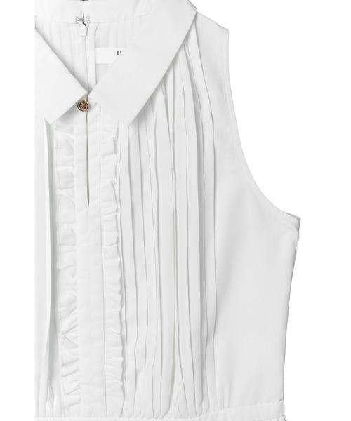 Her lip to(ハーリップトゥー)の「Manon Pleated Peplum Top(シャツ/ブラウス・レディース・ホワイト/ブラック・S/M)」の14枚目の写真