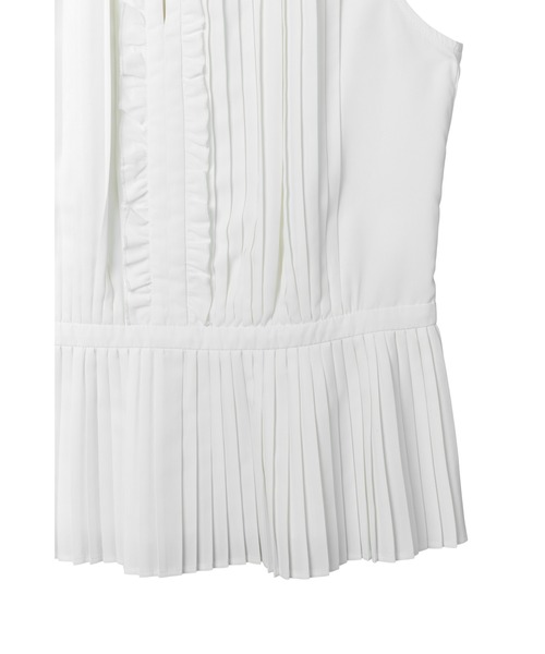 Her lip to(ハーリップトゥー)の「Manon Pleated Peplum Top(シャツ/ブラウス・レディース・ホワイト/ブラック・S/M)」の15枚目の写真