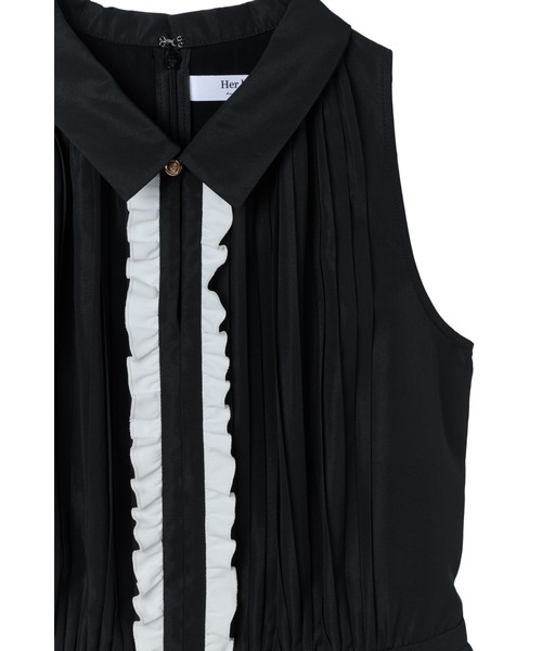 シャツ+ブラウス(半袖+袖なし) herlipto Manon Pleated Peplum Top Manon Pleated Peplum Top（シャツ/ブラウス）｜Her lip to（ハー