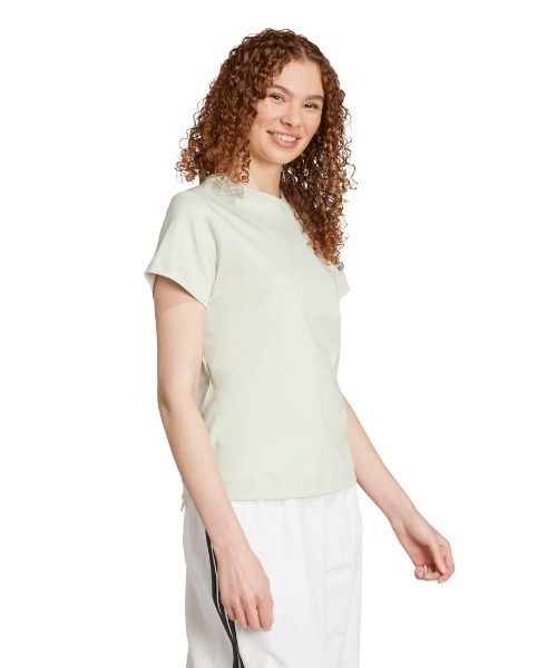 adidas(アディダス)の「アディダス adidas キャット パッチ グラフィック 半袖Tシャツ(Tシャツ/カットソー・レディース・ライトグリーン/ピンク/オフホワイト・M/L/XL)」の10枚目の写真