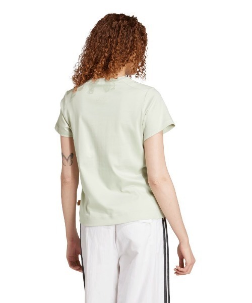 adidas(アディダス)の「アディダス adidas キャット パッチ グラフィック 半袖Tシャツ(Tシャツ/カットソー・レディース・ライトグリーン/ピンク/オフホワイト・M/L/XL)」の11枚目の写真