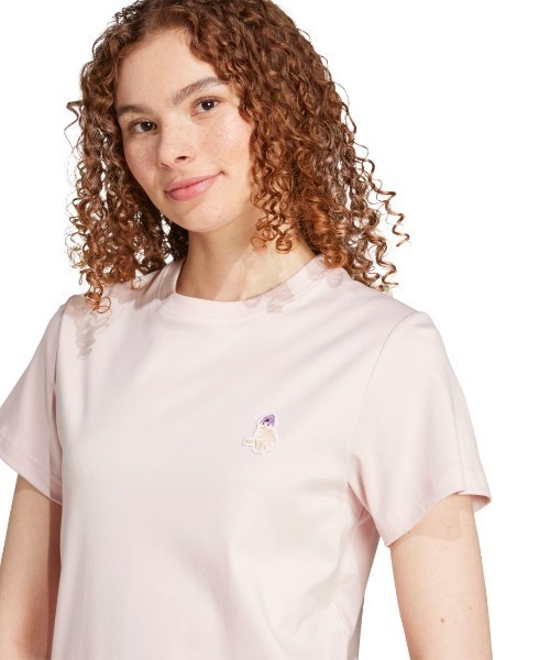 adidas(アディダス)の「アディダス adidas キャット パッチ グラフィック 半袖Tシャツ(Tシャツ/カットソー・レディース・ライトグリーン/ピンク/オフホワイト・M/L/XL)」の13枚目の写真