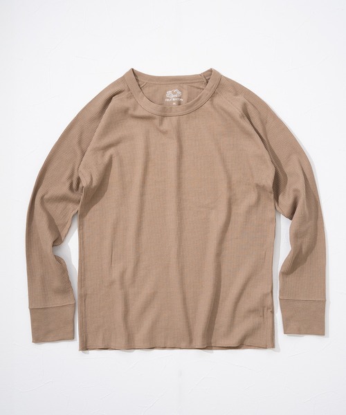 FRUIT OF THE LOOM（フルーツオブザルーム）の「【FRUIT OF THE LOOM】ワッフルルームウエアアニマルスキ/セットアップ（ルームウェア/パジャマ・メンズ・ブラウン/グレー/ブラック・L/M）」の4枚目の写真