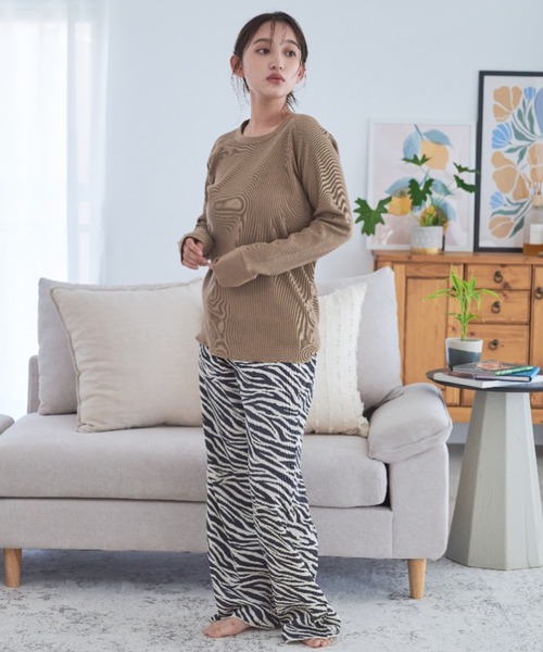 セール】【FRUIT OF THE LOOM】ワッフルルームウエアアニマルスキ