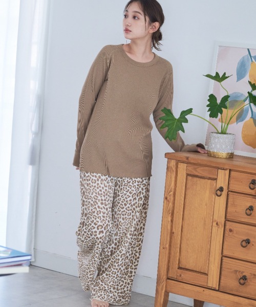 FRUIT OF THE LOOM（フルーツオブザルーム）の「【FRUIT OF THE LOOM】ワッフルルームウエアアニマルスキ/セットアップ（ルームウェア/パジャマ・メンズ・ブラウン/グレー/ブラック・L/M）」の21枚目の写真