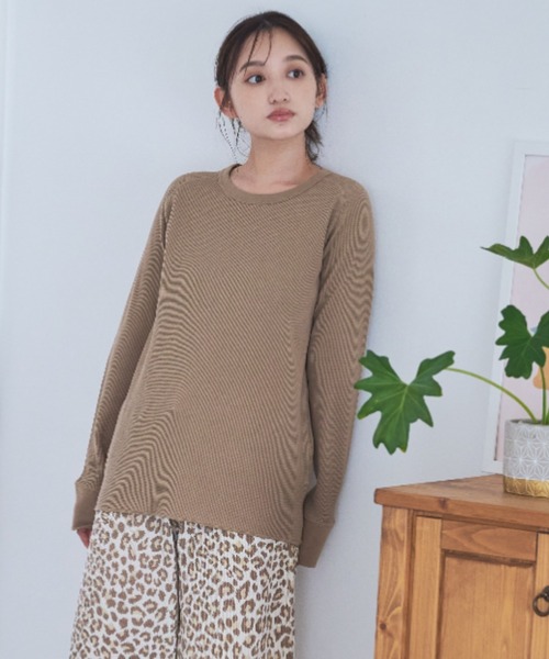 FRUIT OF THE LOOM（フルーツオブザルーム）の「【FRUIT OF THE LOOM】ワッフルルームウエアアニマルスキ/セットアップ（ルームウェア/パジャマ・メンズ・ブラウン/グレー/ブラック・L/M）」の19枚目の写真