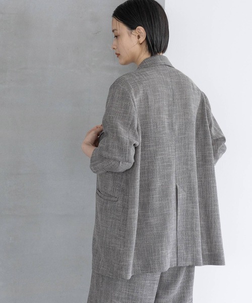 A part by（アパートバイ）の「ツイーディーカラミジャケット（テーラードジャケット・レディース・ブラウン/ブラック系その他2/ライトベージュ・FREE/SMALL）」の4枚目の写真