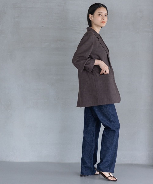 A part by（アパートバイ）の「ツイーディーカラミジャケット（テーラードジャケット・レディース・ブラウン/ブラック系その他2/ライトベージュ・FREE/SMALL）」の13枚目の写真