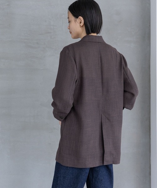 A part by（アパートバイ）の「ツイーディーカラミジャケット（テーラードジャケット・レディース・ブラウン/ブラック系その他2/ライトベージュ・FREE/SMALL）」の18枚目の写真