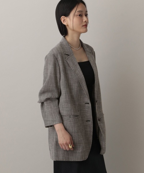 A part by（アパートバイ）の「ツイーディーカラミジャケット（テーラードジャケット・レディース・ブラウン/ブラック系その他2/ライトベージュ・FREE/SMALL）」の22枚目の写真