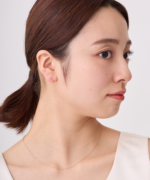 CALIN　STANDARD（カリンスタンダード）の「◆金属アレルギー対応◆◆made in japan◆【純金厚メッキ】ツイスト　極小ミニマルカーブピアス（ピアス（両耳用）・レディース・ゴールド/ピンクゴールド/シルバー・FREE）」の12枚目の写真