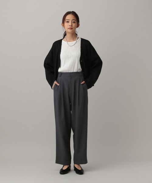 GLOBAL WORK（グローバルワーク）の「MATINEE LINE/MIXストレッチ/ストレートパンツ/583737（スラックス・レディース・モカ/ブラウン/チャコールグレー・SMALL/MEDIUM/LARGE）」の5枚目の写真