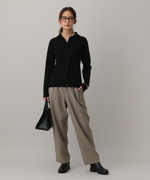 GLOBAL WORK（グローバルワーク）の「MATINEE LINE/MIXストレッチ/ストレートパンツ/583737（スラックス・レディース・モカ/ブラウン/チャコールグレー・SMALL/MEDIUM/LARGE）」の10枚目の写真