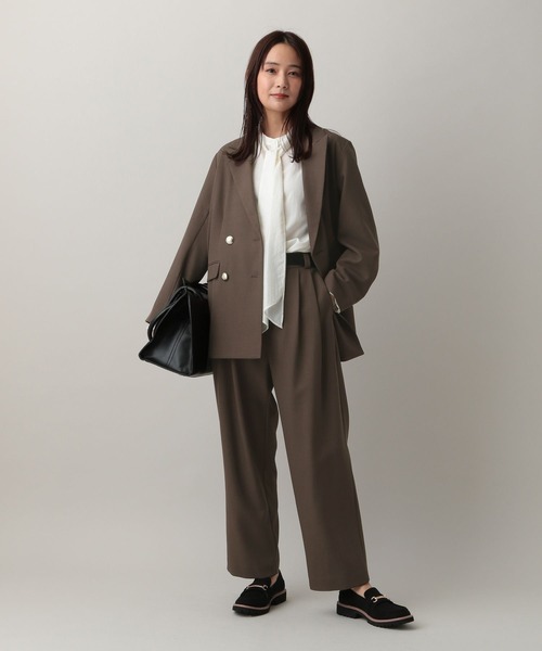 GLOBAL WORK（グローバルワーク）の「MATINEE LINE/MIXストレッチ/ストレートパンツ/583737（スラックス・レディース・モカ/ブラウン/チャコールグレー・SMALL/MEDIUM/LARGE）」の15枚目の写真