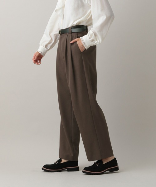 GLOBAL WORK（グローバルワーク）の「MATINEE LINE/MIXストレッチ/ストレートパンツ/583737（スラックス・レディース・モカ/ブラウン/チャコールグレー・SMALL/MEDIUM/LARGE）」の18枚目の写真