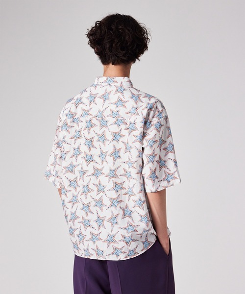 美品 PSポールスミス Paul Smith ジュエリー柄 半袖シャツ 総柄 Studs Star” 半袖シャツ【252755 EXSH02】（シャツ/ブラウス