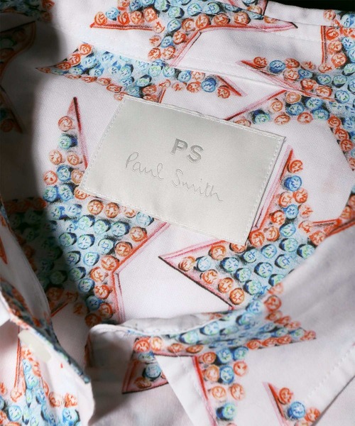 美品 PSポールスミス Paul Smith ジュエリー柄 半袖シャツ 総柄 Studs Star” 半袖シャツ【252755 EXSH02】（シャツ/ブラウス