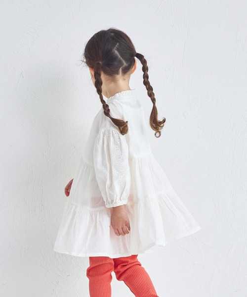 pairmanon（ペアマノン）の「インド コットンボイル ブラウス（シャツ/ブラウス・キッズ・アイボリー/ブラック/パープル・150/140/130/120/110/100/90）」の6枚目の写真