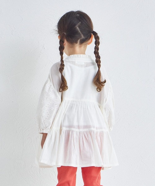 pairmanon（ペアマノン）の「インド コットンボイル ブラウス（シャツ/ブラウス・キッズ・アイボリー/ブラック/パープル・150/140/130/120/110/100/90）」の8枚目の写真