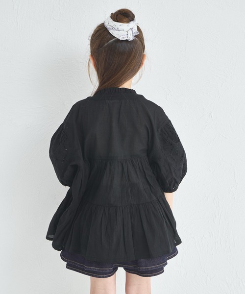 pairmanon（ペアマノン）の「インド コットンボイル ブラウス（シャツ/ブラウス・キッズ・アイボリー/ブラック/パープル・150/140/130/120/110/100/90）」の12枚目の写真