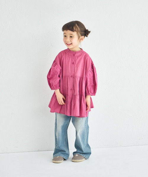 pairmanon（ペアマノン）の「インド コットンボイル ブラウス（シャツ/ブラウス・キッズ・アイボリー/ブラック/パープル・150/140/130/120/110/100/90）」の16枚目の写真