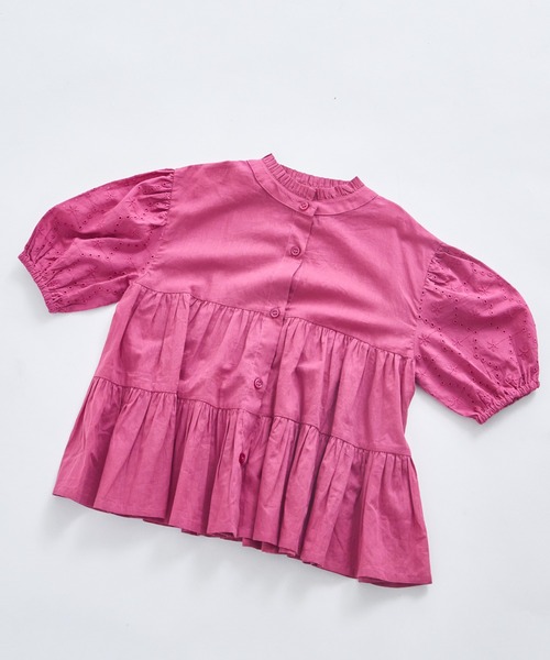 pairmanon（ペアマノン）の「インド コットンボイル ブラウス（シャツ/ブラウス・キッズ・アイボリー/ブラック/パープル・150/140/130/120/110/100/90）」の21枚目の写真